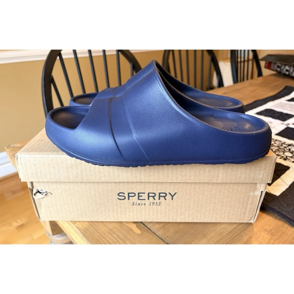 Sperry Float Slide Sandal Navy Men's Size 11 New STS24005